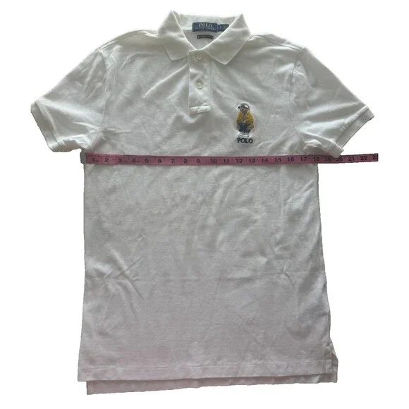 Polo Ralph Lauren Teddy Bear Shirt S/S Men Small Slim Fit White Streetwear Bear - Picture 7 of 13